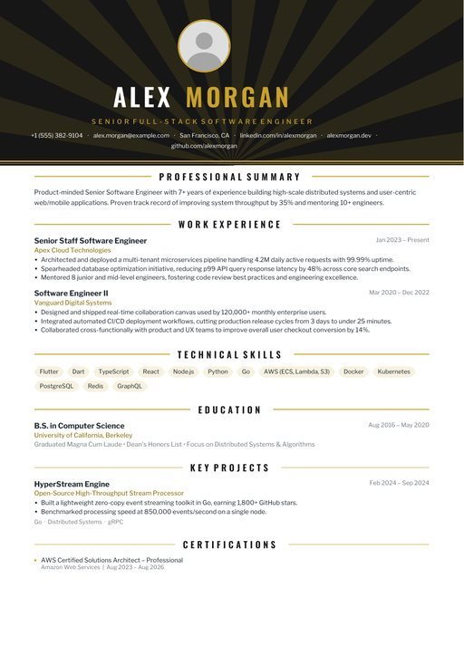 Deco resume template